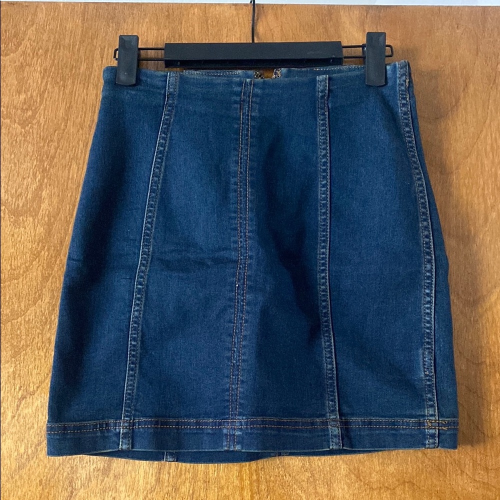 Free People Denim Mini Skirt